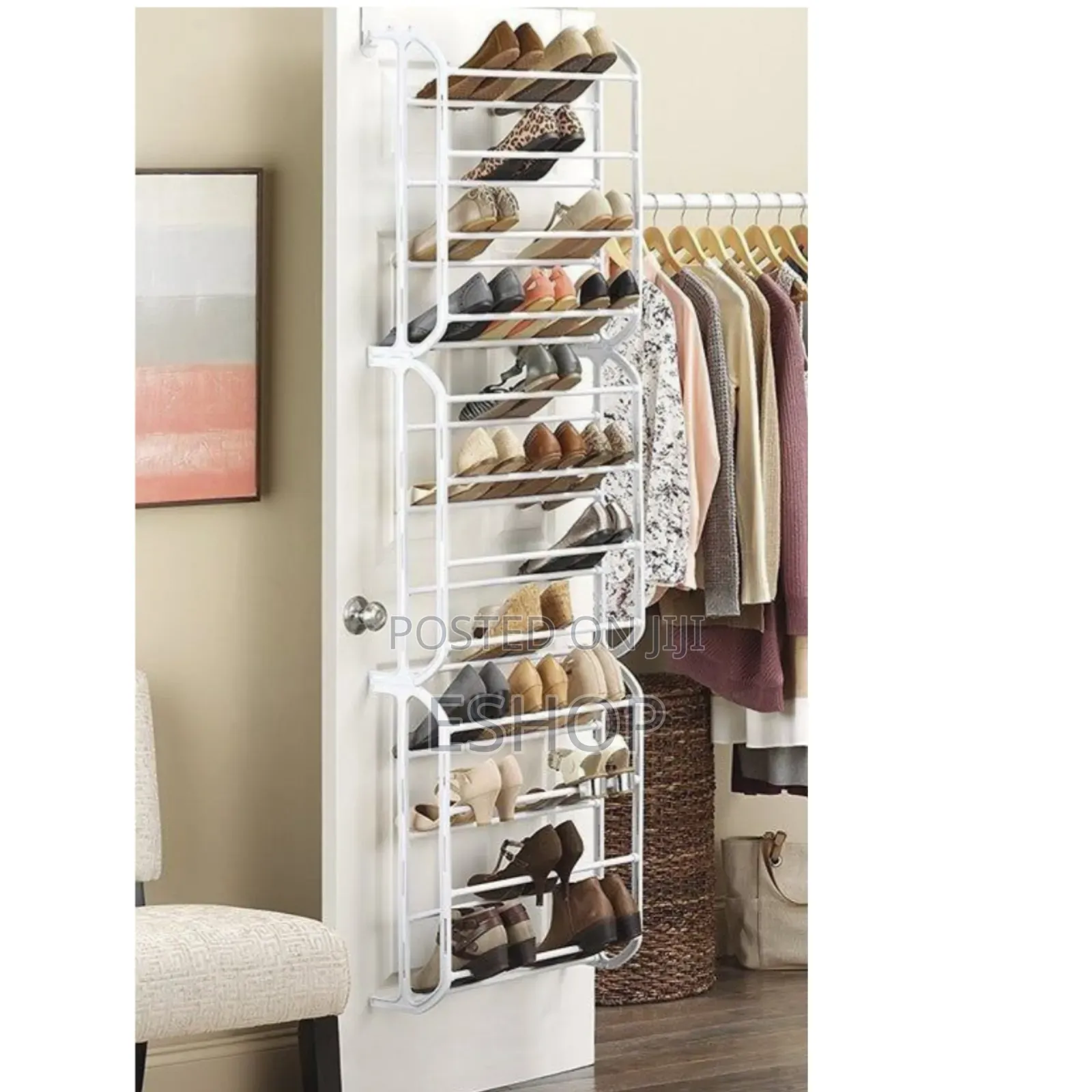 Streamline Your Entryway: 12-Shelf Hanging Shoe Rack