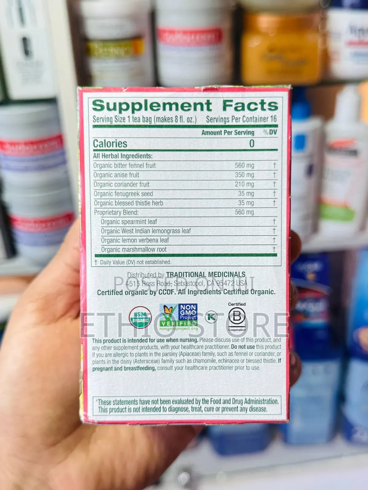 Traditional Medicinals Organic Mother's Milk Tea.