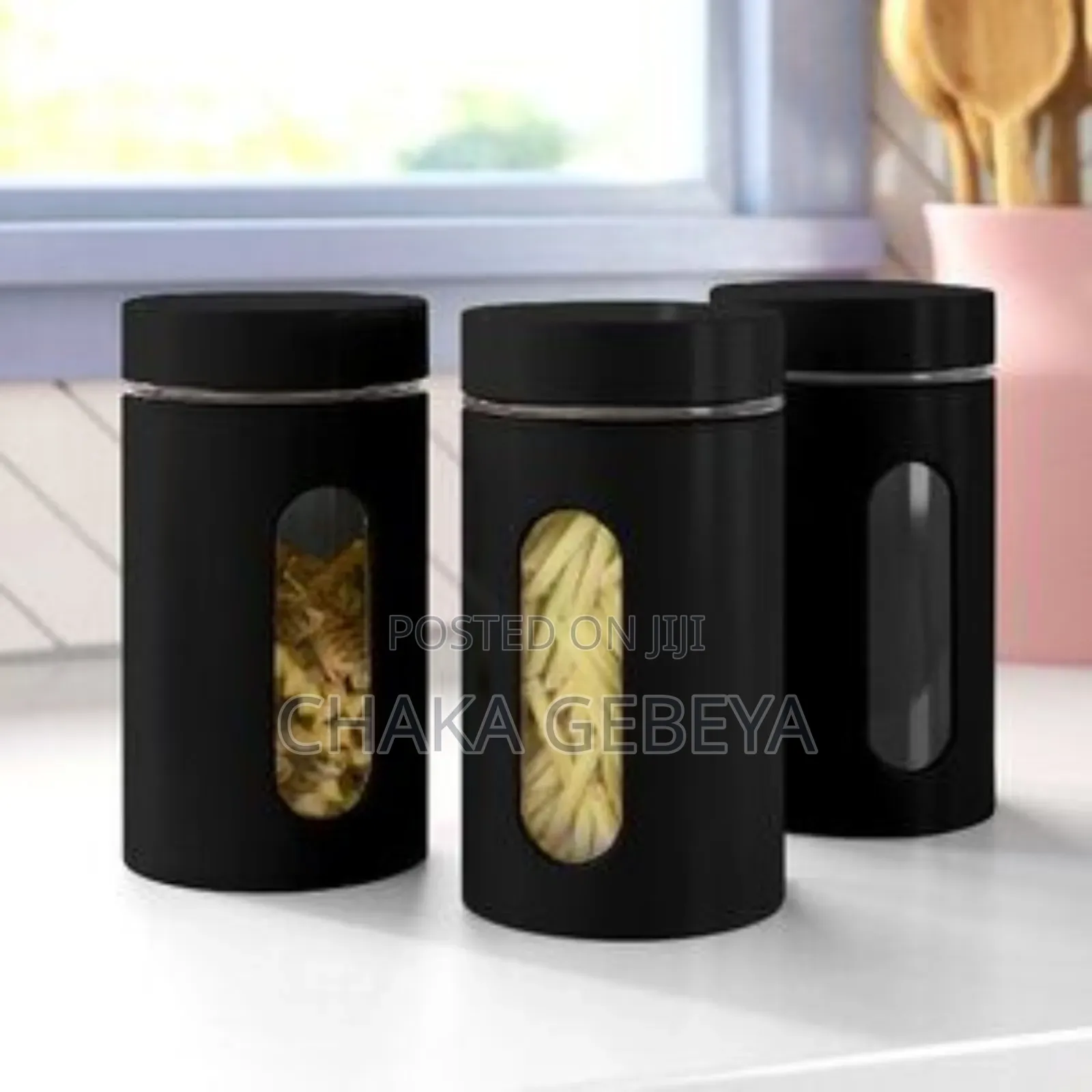 Pasta Cereals Storage Jar Set - Thick Glass - Complete Set