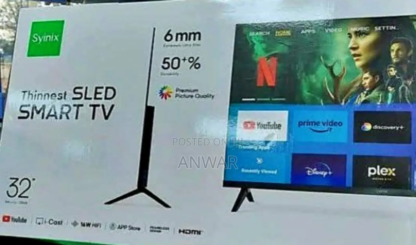 *Syinix 32" Sled Smart Tv * New Model *