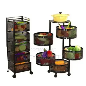 Photo - Moveable And Rotatable Kitchen Storage Rack