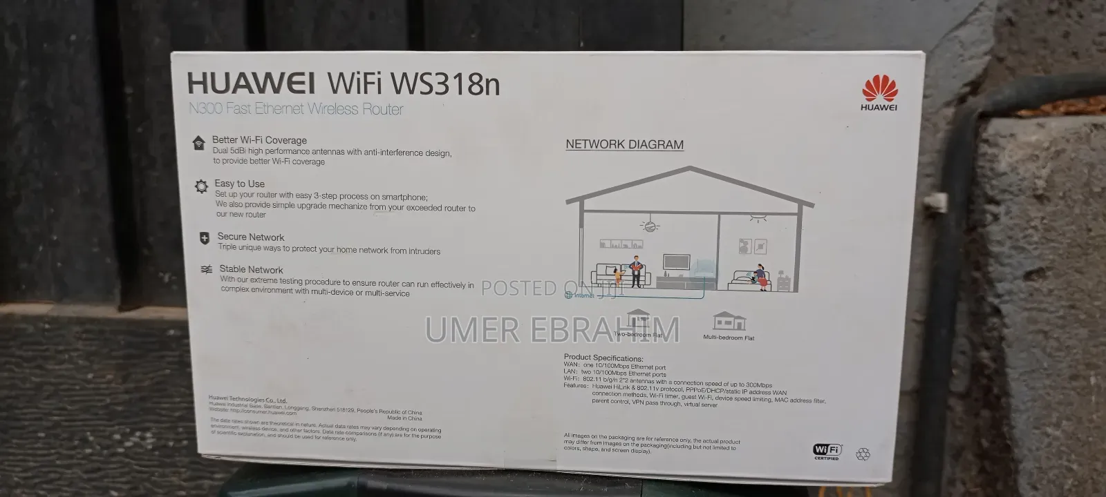 Huawel Wifi ኤክስቴነደር እራውተርws318n
