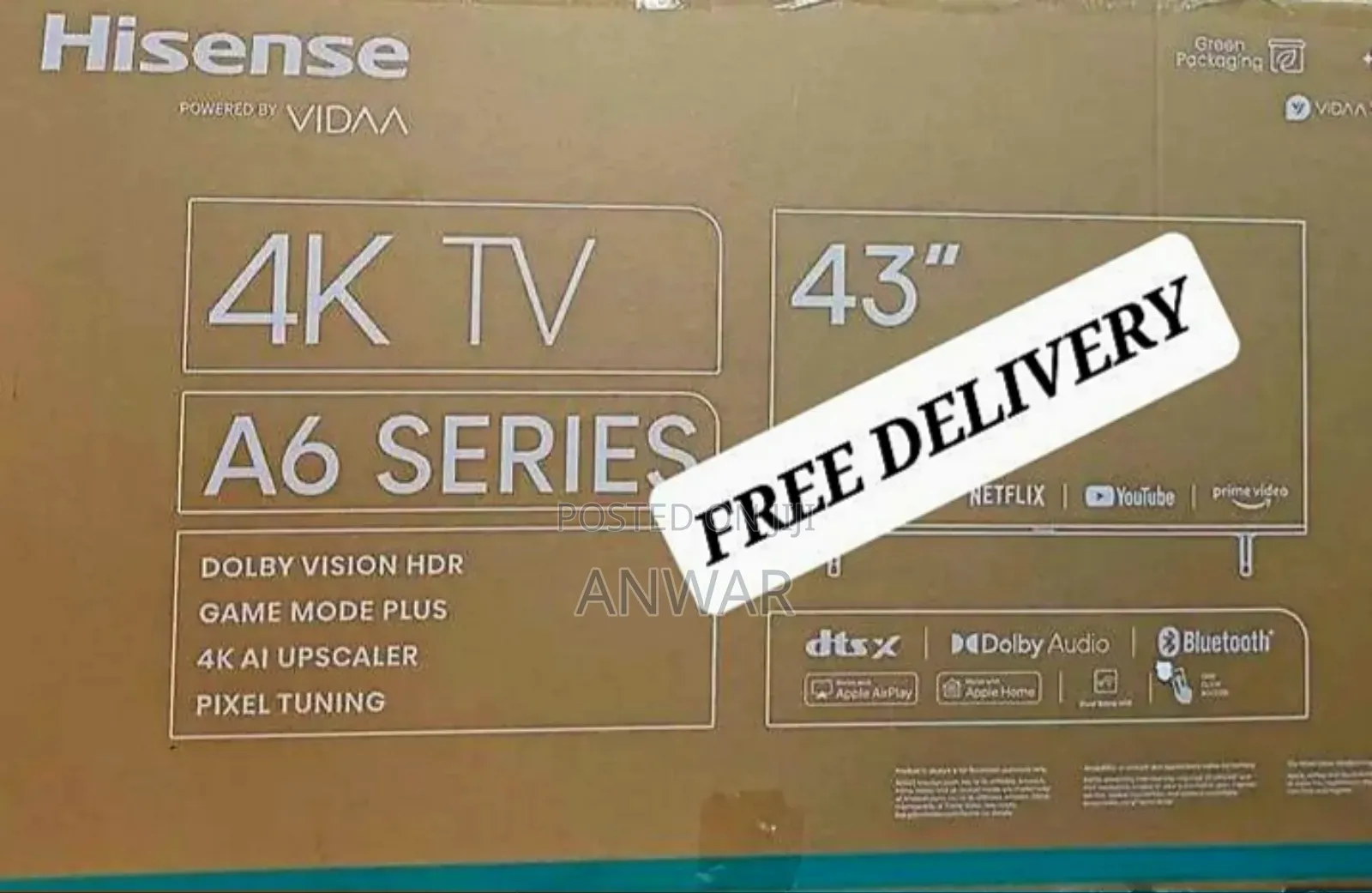 Hisense 43" A6series Uhd Smart Tv