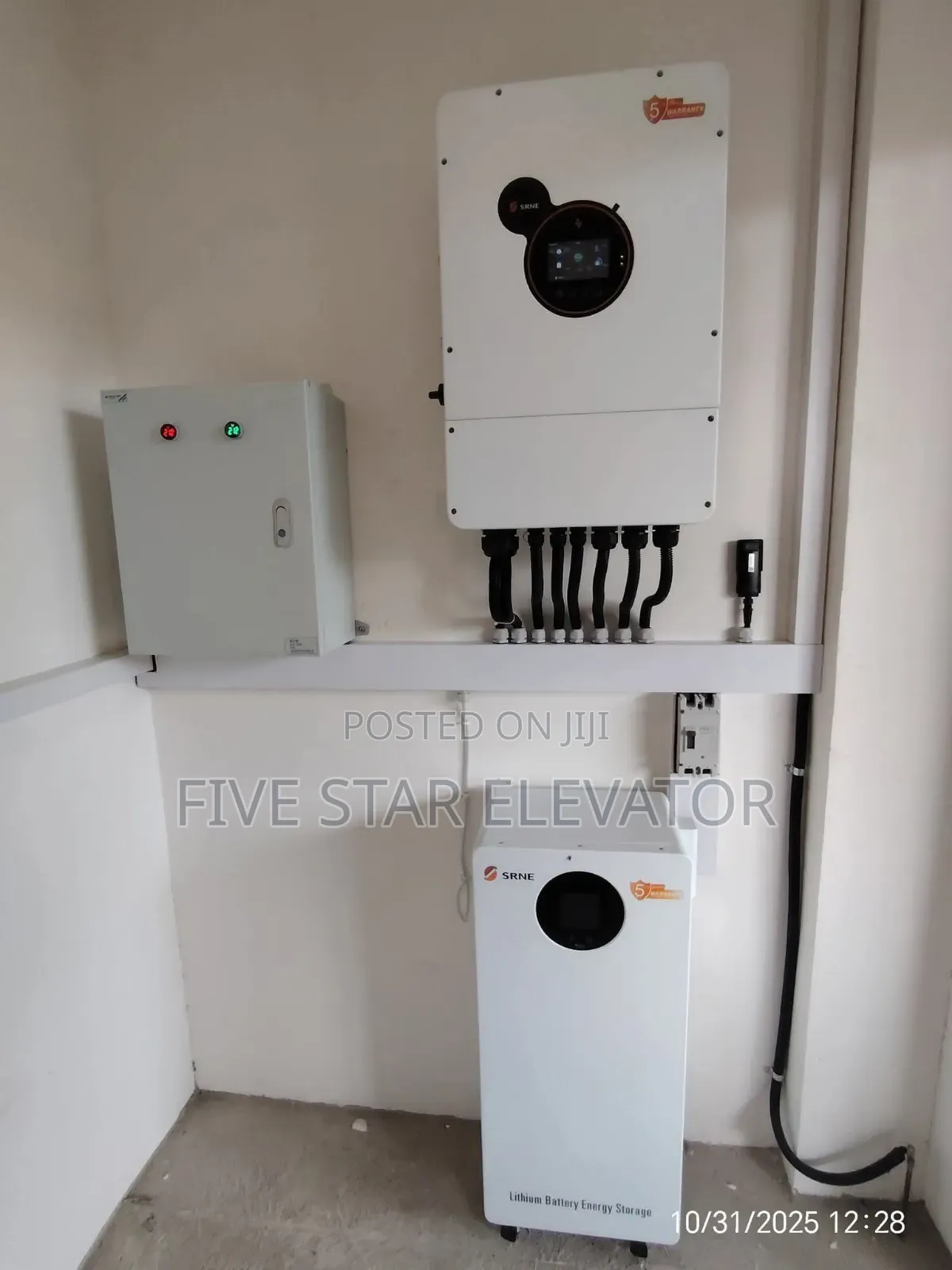 5kw Srne Hybrid Inverter + 5kwh Srne Lithium Batteryy+4pcs-590w Solar