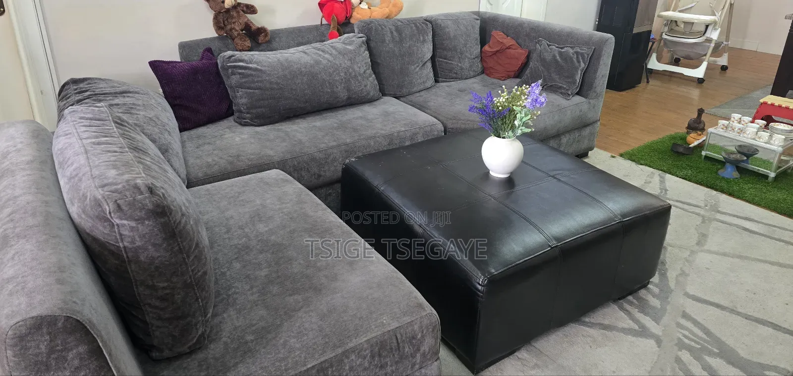 Sofa, Carpet and Table Like(Ottoman)