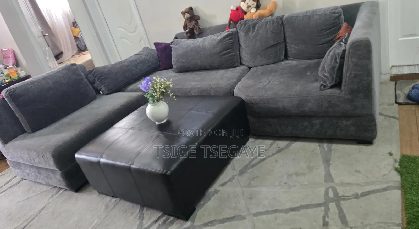 Sofa, Carpet and Table Like(Ottoman)