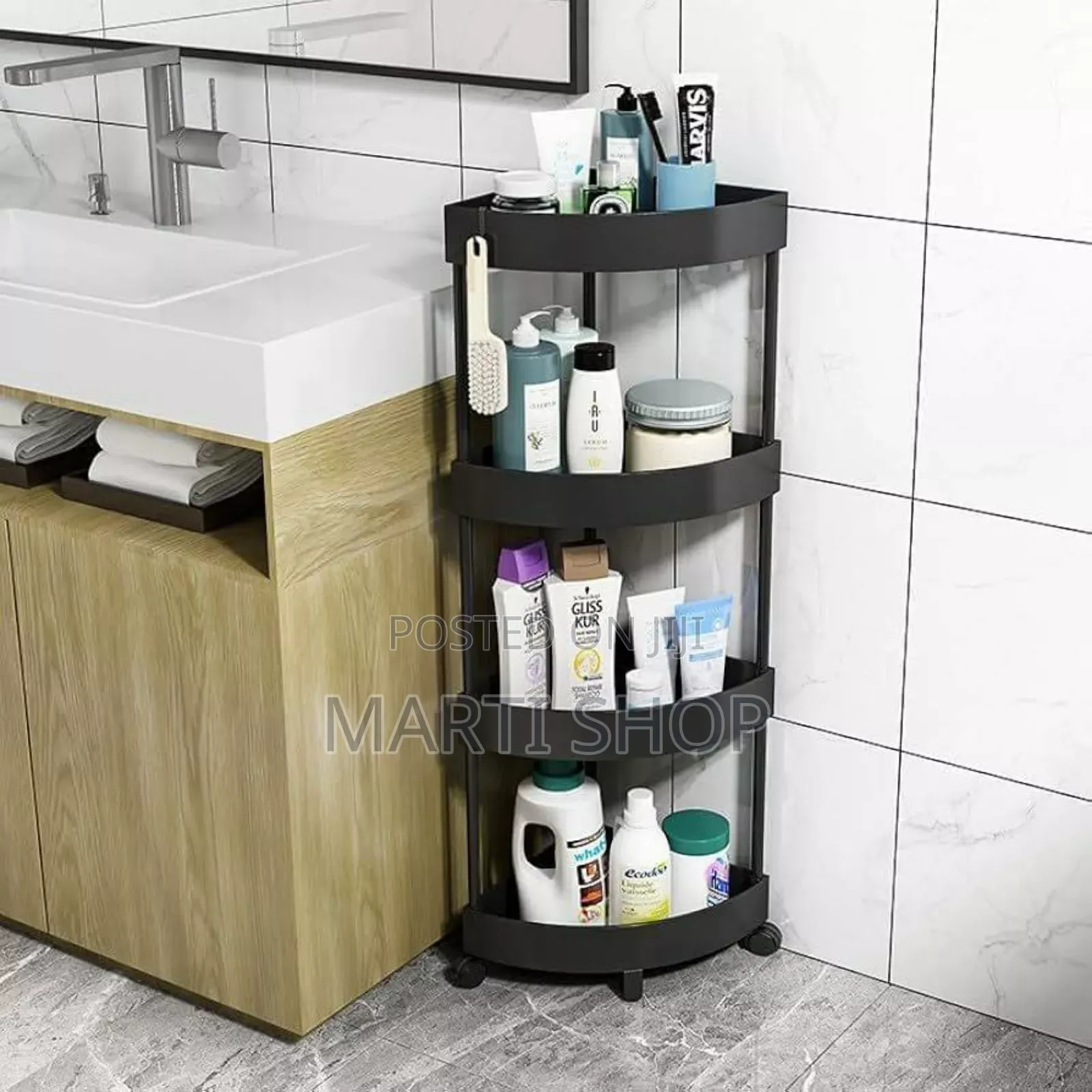 Optico 4-layer Shower Caddy Corner Shelves