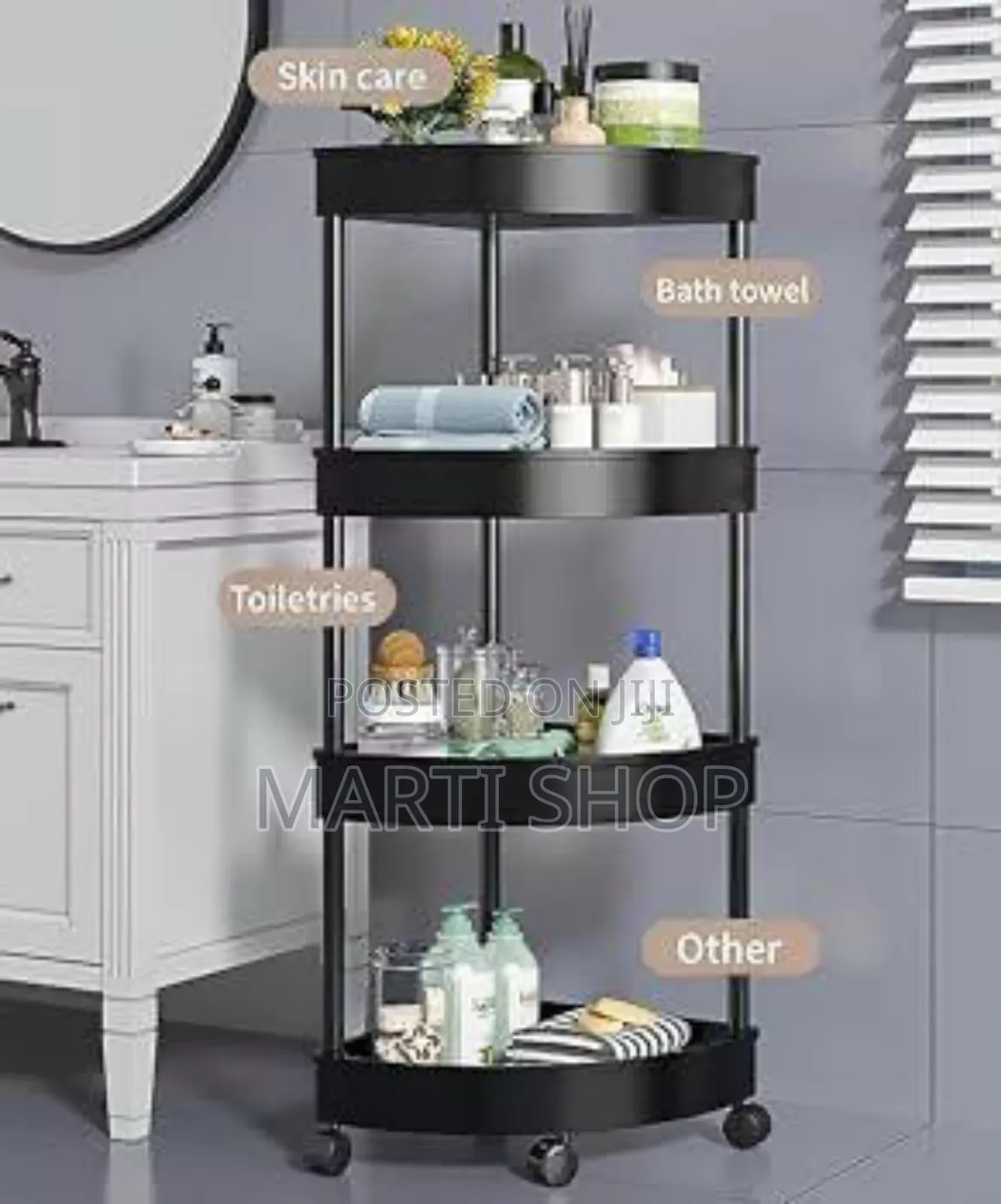 Optico 4-layer Shower Caddy Corner Shelves