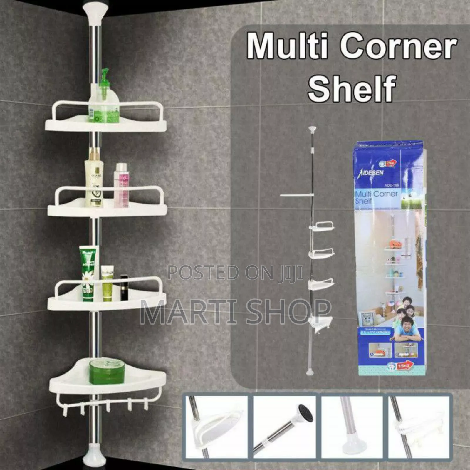 Stainless Steel Pipe 4 Shelves
