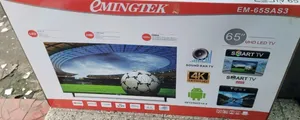 E-Mingtek 65" Uhd Smart Android Tv New 2025