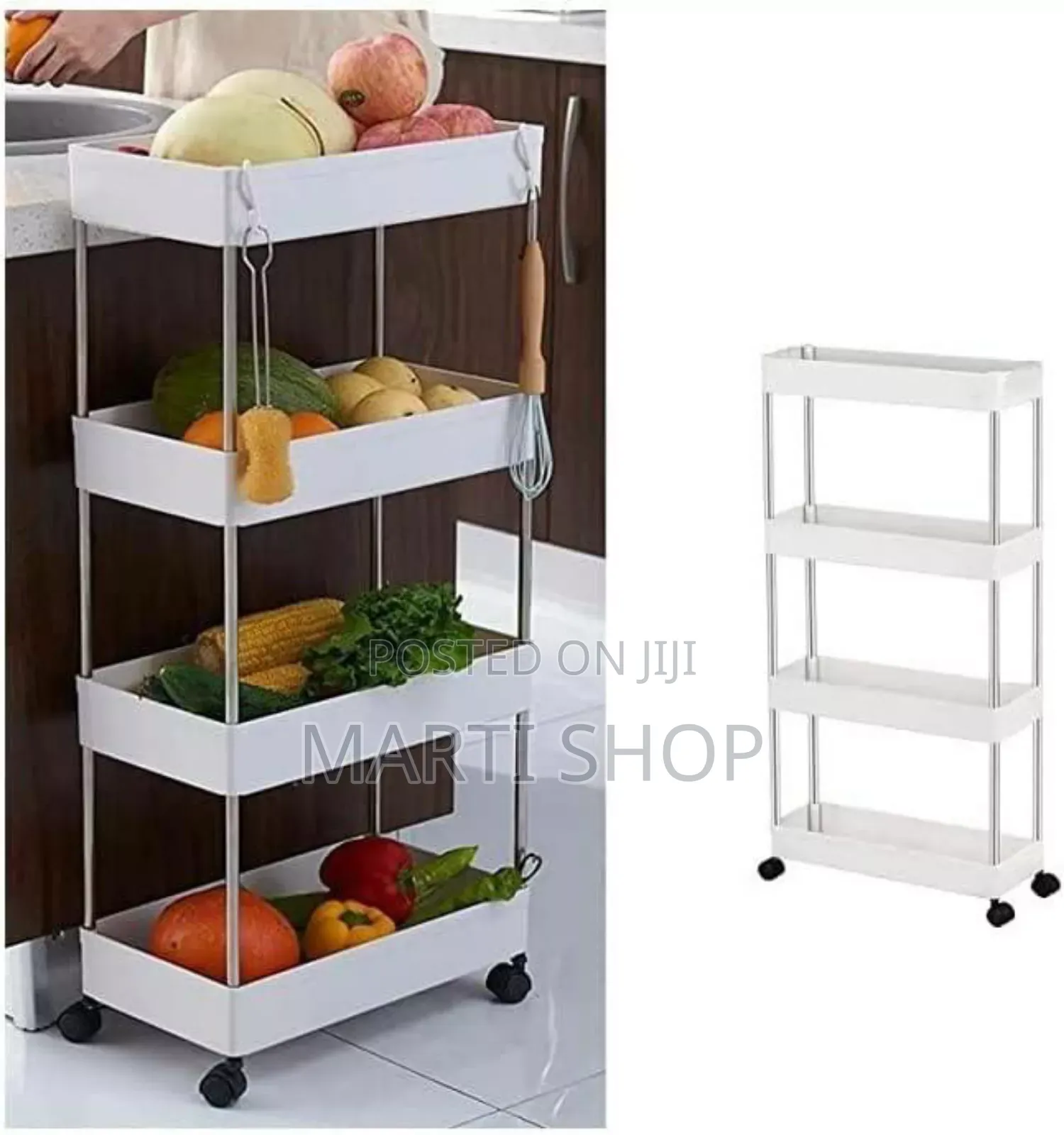 4-layer Movable Kitchen Storage Rack/Shelf