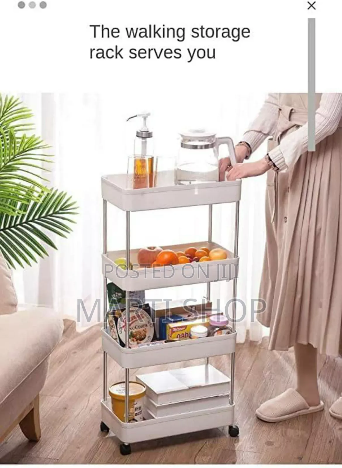4-layer Movable Kitchen Storage Rack/Shelf