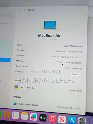 Laptop Apple MacBook 2020 8GB Intel Core I3 SSD 256GB