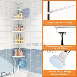 Photo - Corner Shelf – የመፀዳጃ ቤት መደርደሪያ