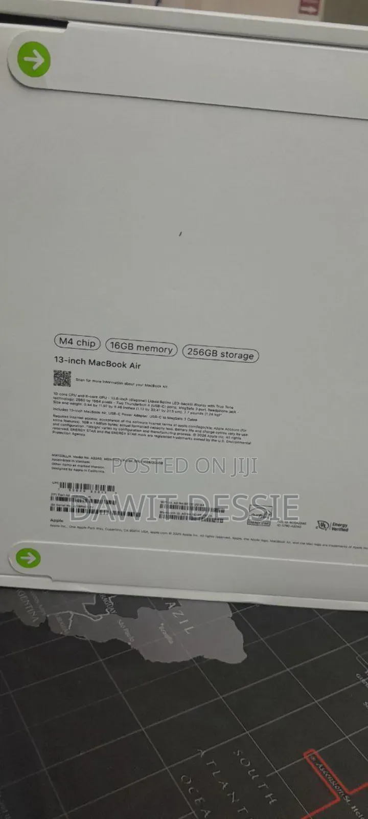 New Laptop Apple MacBook Air 2025 M4 13-Inch 16GB Apple M4 SSD 256GB