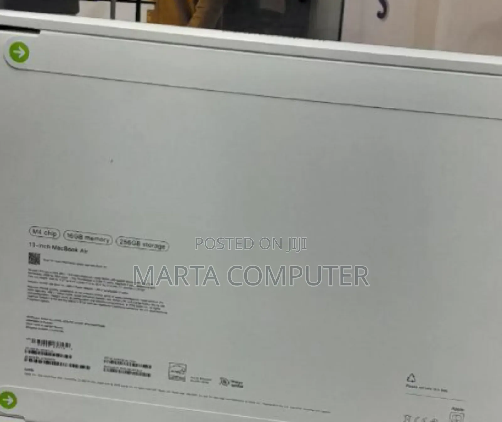 New Laptop Apple MacBook Air 2022 M2 16GB Apple M4 SSD 256GB