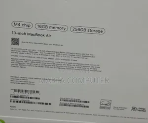 New Laptop Apple MacBook Air 2022 M2 16GB Apple M4 SSD 256GB