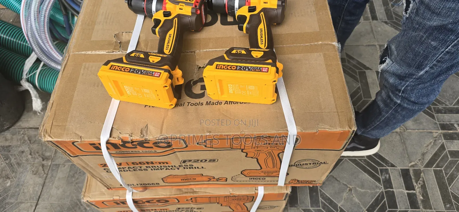 Ingco 20v Brushless ዲሪል (2.0ah 5.5ah) –