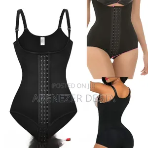 Photo - Black Women's Body Shaper Waist Trainer Corset With Hook