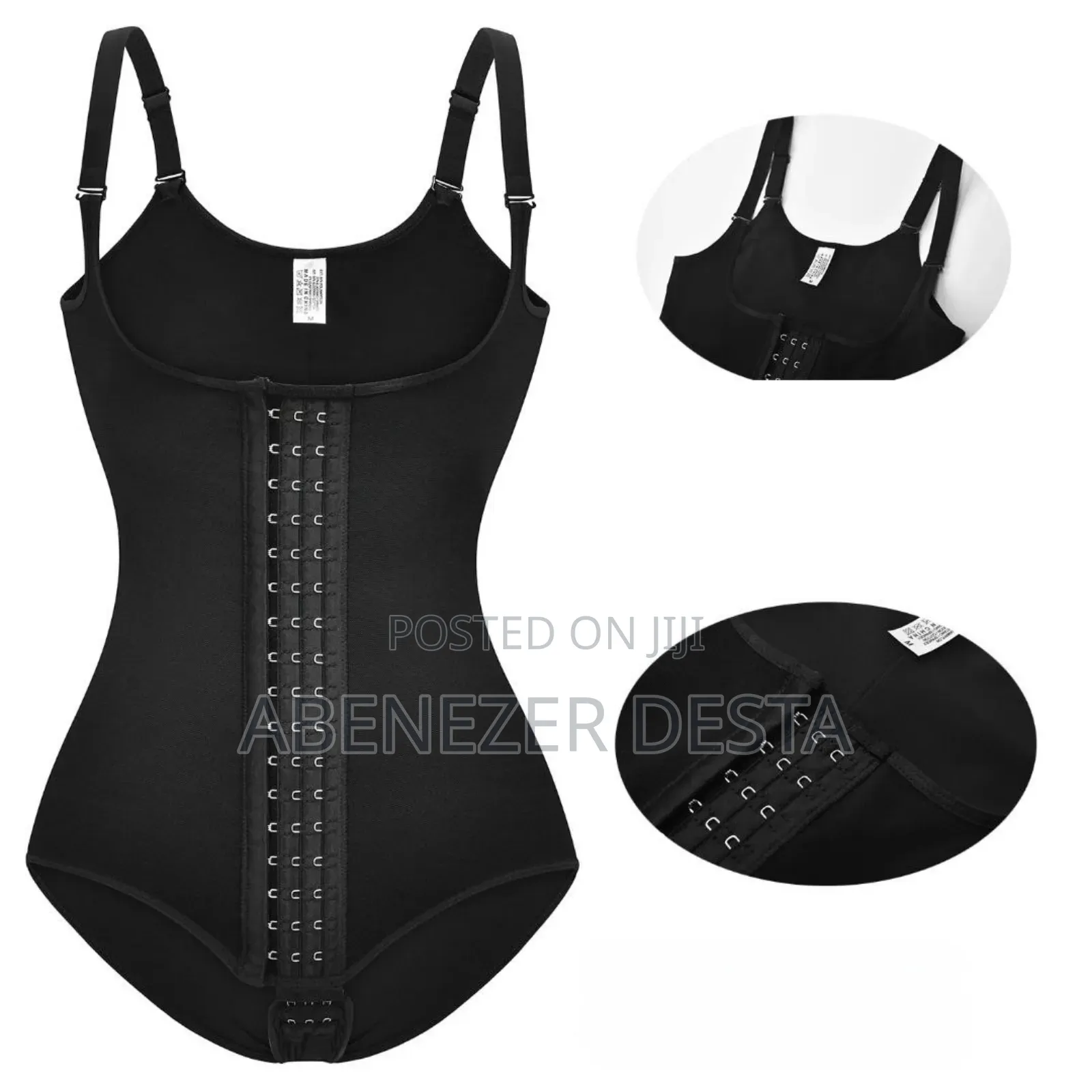 Black Women's Body Shaper Waist Trainer Corset With Hook