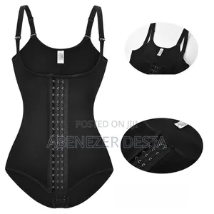 Black Women's Body Shaper Waist Trainer Corset With Hook
