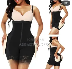 Extra Sponge Black Shapewear Bodysuit With Tummy Control