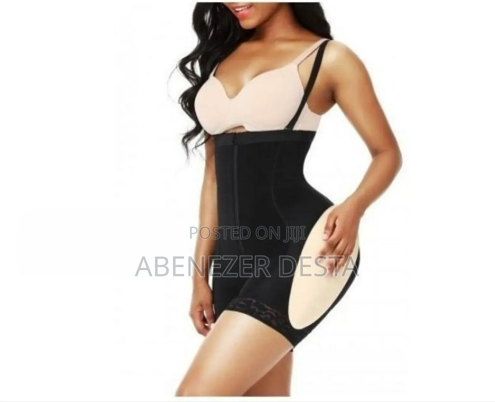 Extra Sponge Black Shapewear Bodysuit With Tummy Control