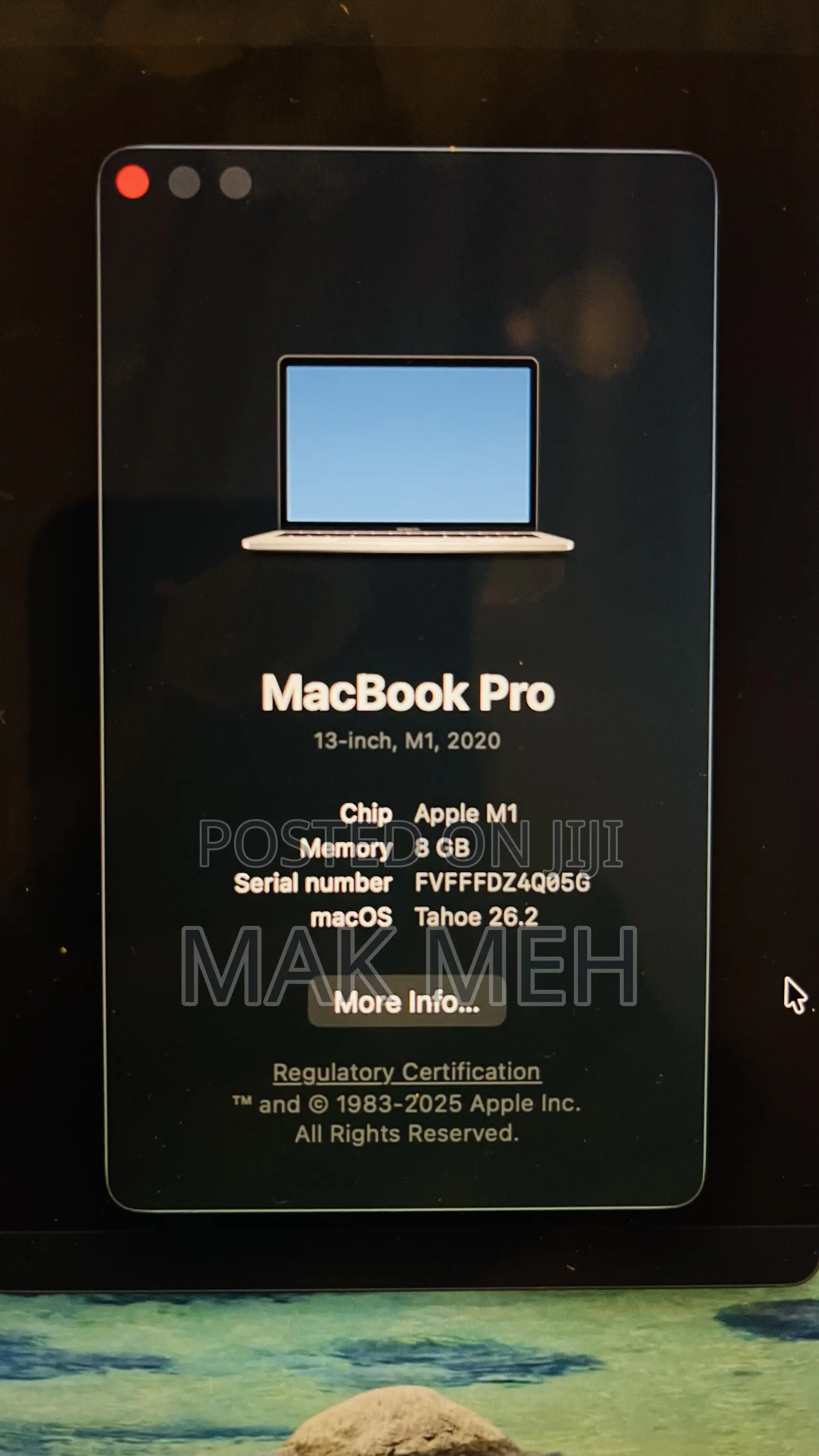 Laptop Apple MacBook Pro M1 8GB Apple M1 SSD 256GB