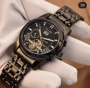 Tevise Automatic Mechanical Watch With a Stainless Steel Band