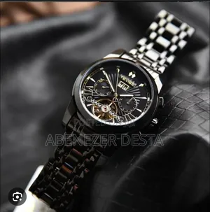 Tevise Automatic Mechanical Watch With a Stainless Steel Band