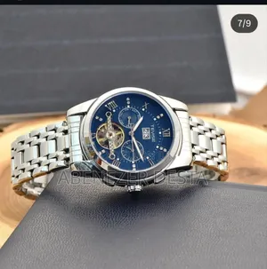 Tevise T9005a-F Automatic Mechanical Watch With a Blue Dial, Stainless