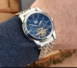 Tevise T9005a-F Automatic Mechanical Watch With a Blue Dial, Stainless