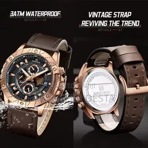 Photo - Naviforce Nf8055 Men Watch Luxury Brand Quartz Watches Genuine Leather