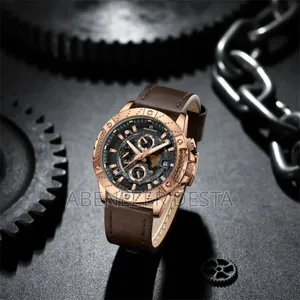 Naviforce Nf8055 Men Watch Luxury Brand Quartz Watches Genuine Leather