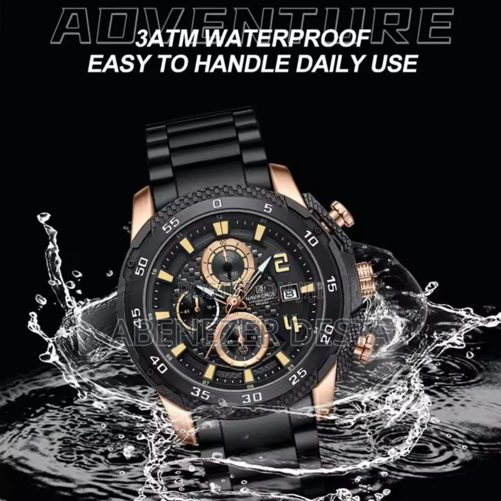 Naviforce 8047 Ch - Black Rose for Men's Watch