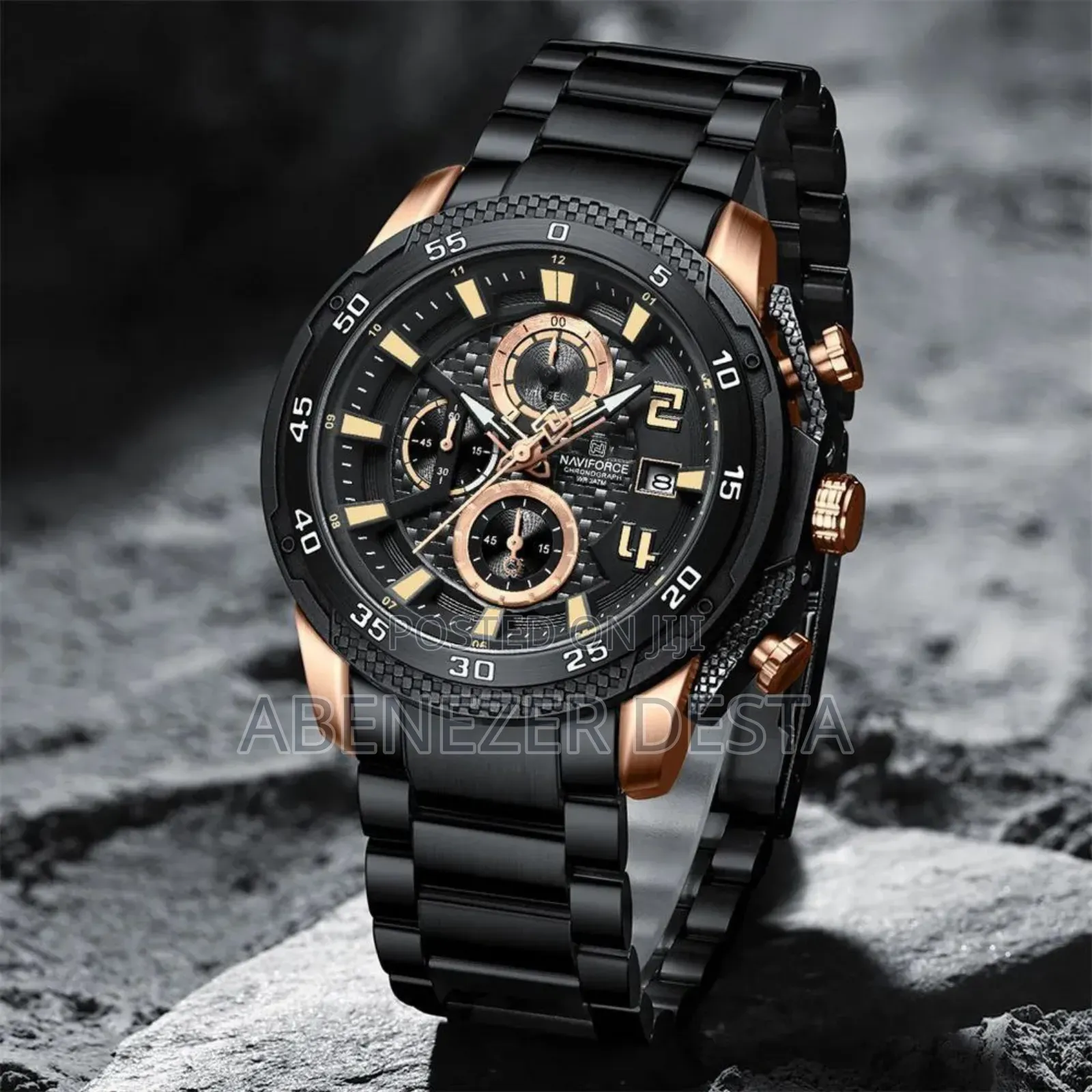 Naviforce 8047 Ch - Black Rose for Men's Watch