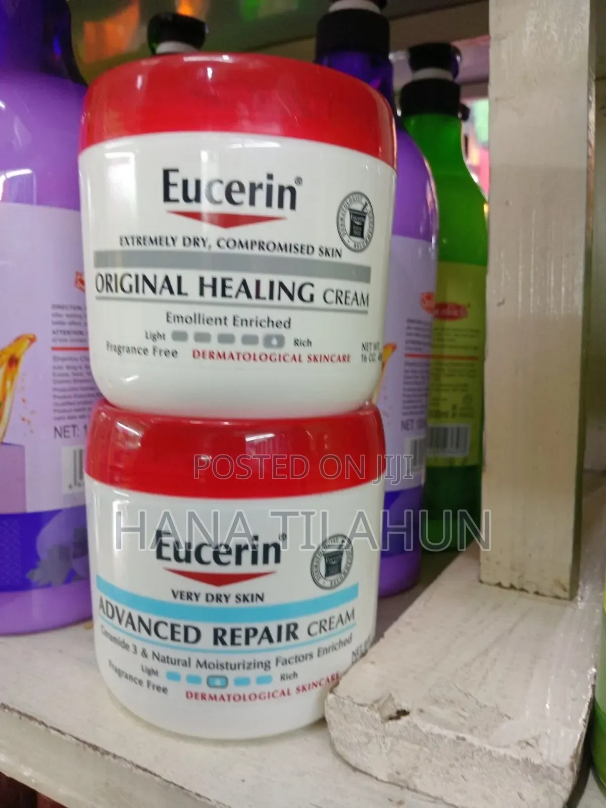 Eucerin Original Healing Cream and the Eucerin Advanced Repair Cream