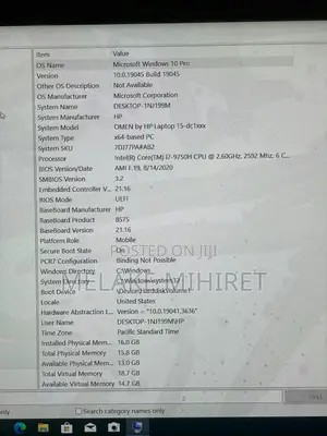 New Laptop HP Omen 15 16GB Intel Core I7 SSD 512GB