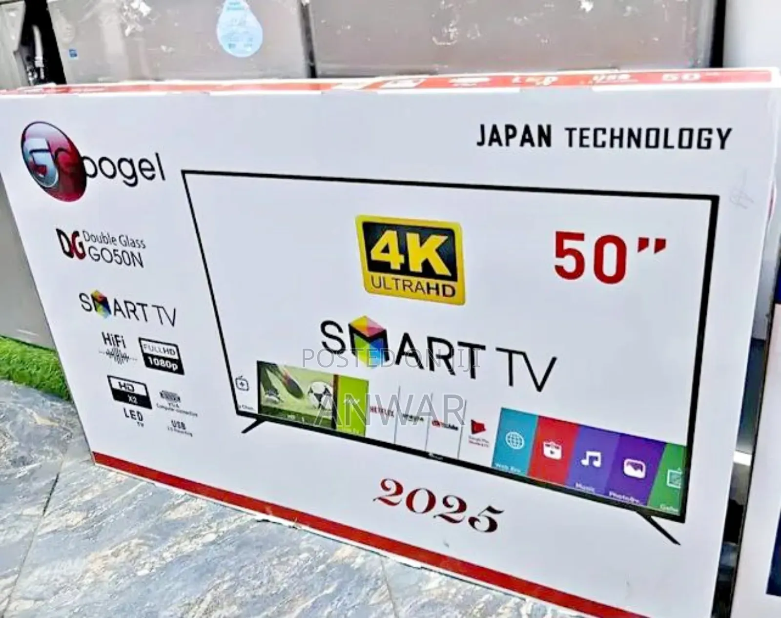 Google 50" Led Smart Tv New 2025