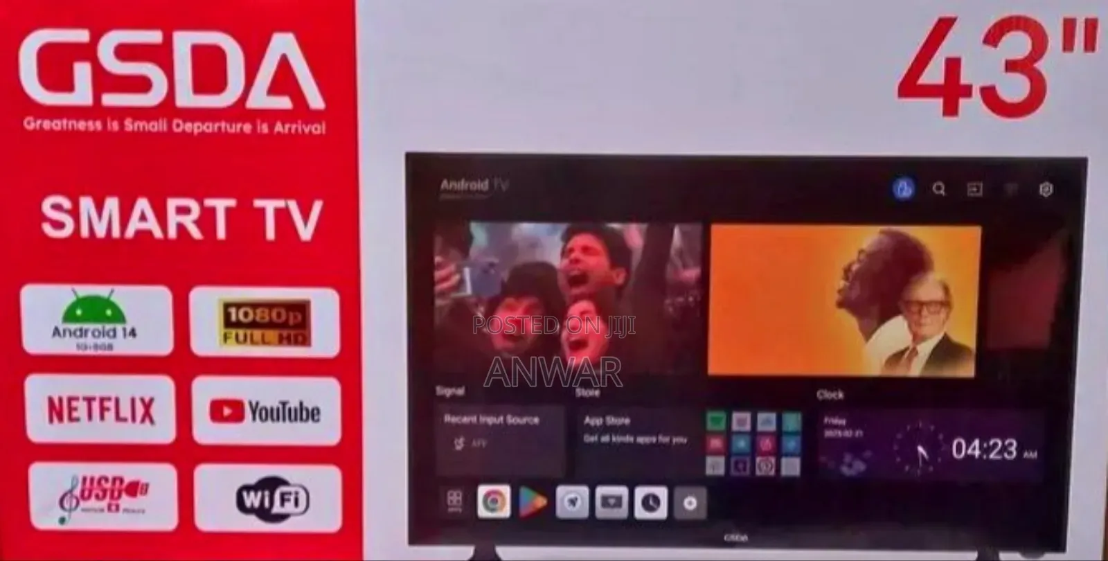 Gsda 43" Uhd Android Smart Tv