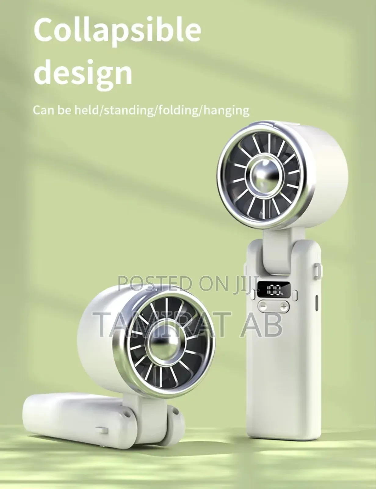 Lk99 Rechargeable Handheld Fan With Foldable Stand and Compact Size