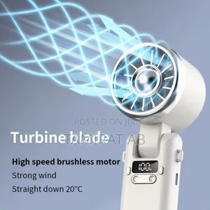 Lk99 Rechargeable Handheld Fan With Foldable Stand and Compact Size