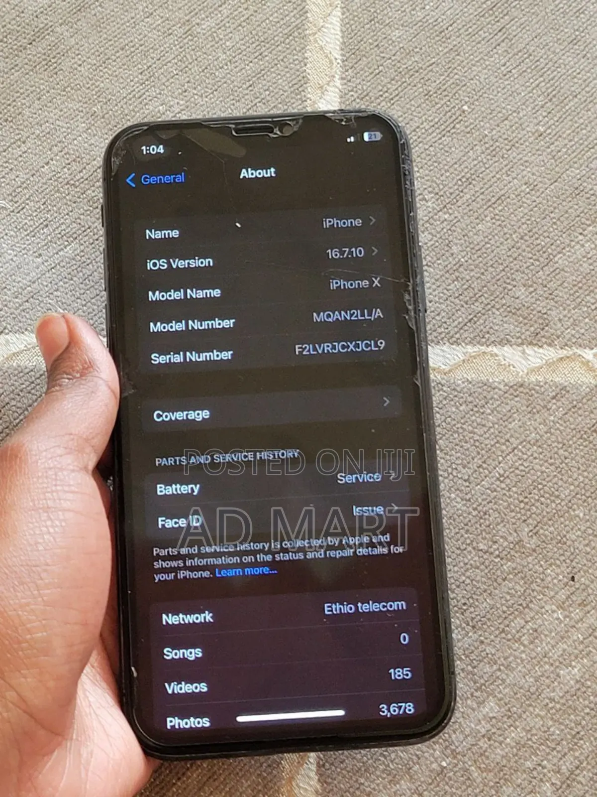 Apple iPhone X 256 GB Black