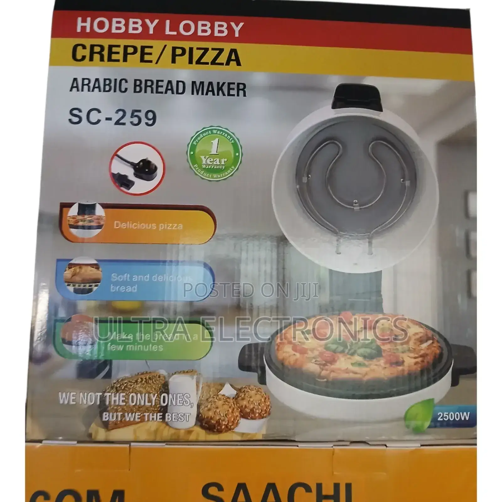 Hobby Lobby Crepe/Pizza Arabic Bread Maker Sc-259