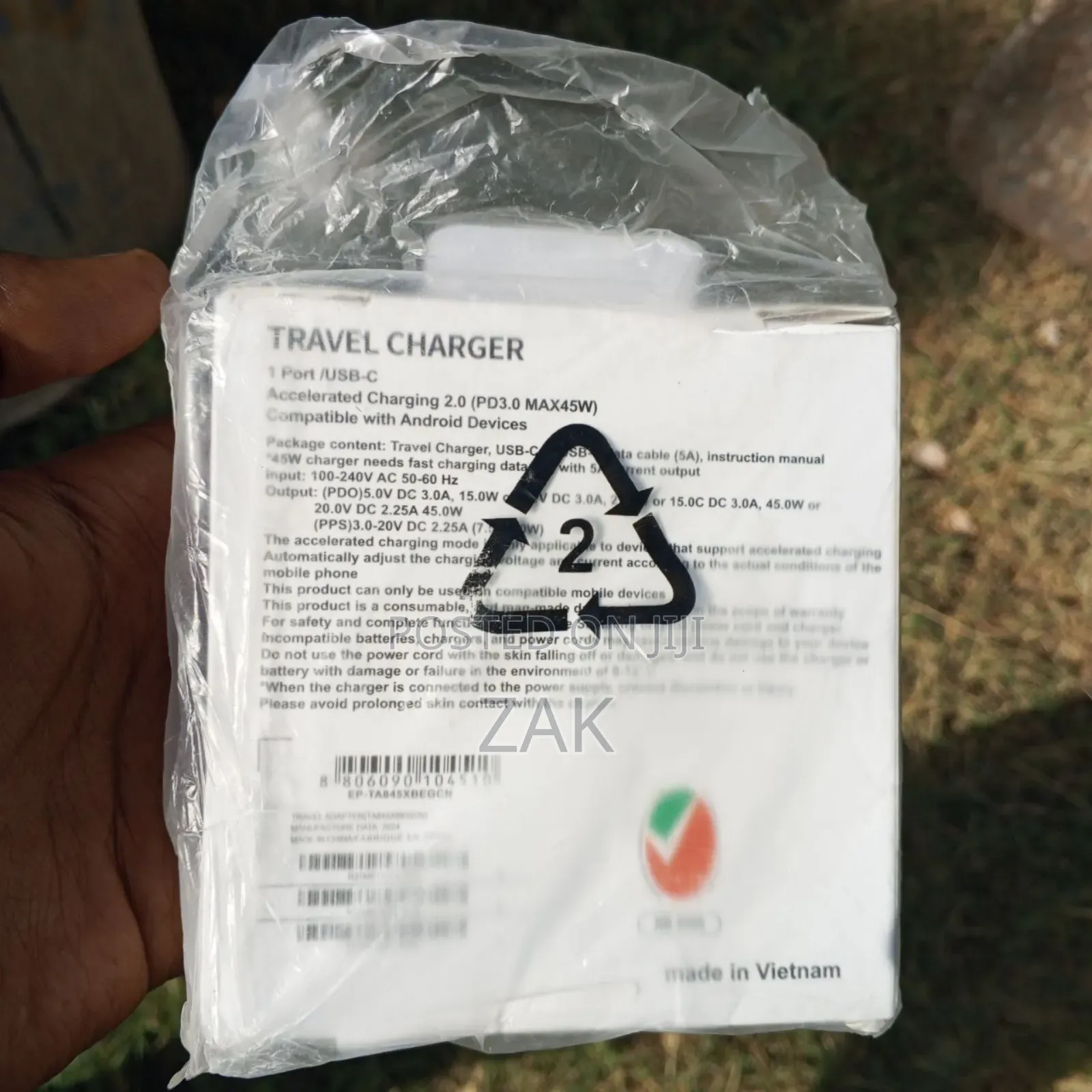 45w Ps Adapter Type C Super Fast Charger