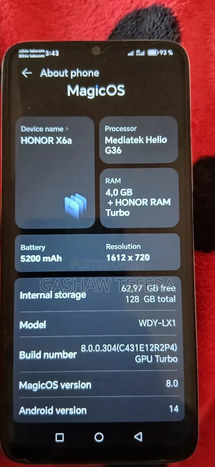 Honor X6a 128 GB
