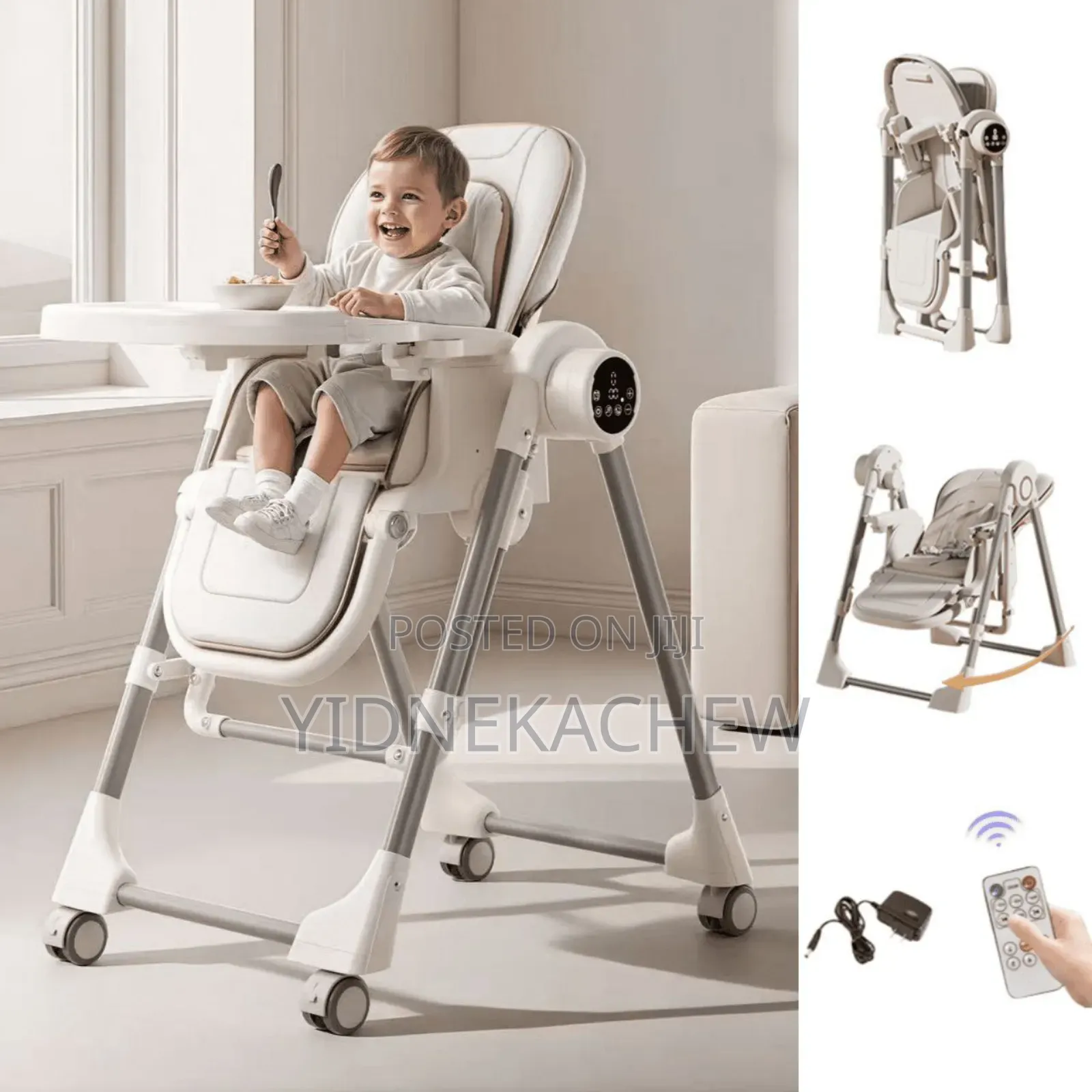 2 in 1electric Baby High Chair(Swing With Remote Control)