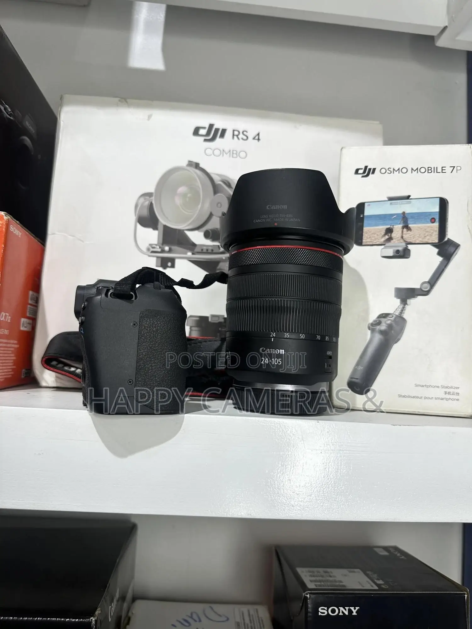 Canon R With Rf24-105mm Red Ring Lens Mirrorless Camera