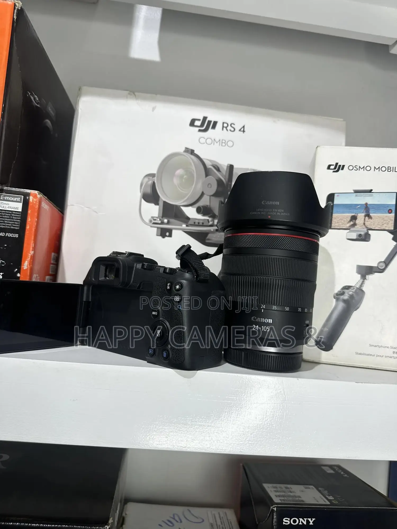 Canon R With Rf24-105mm Red Ring Lens Mirrorless Camera