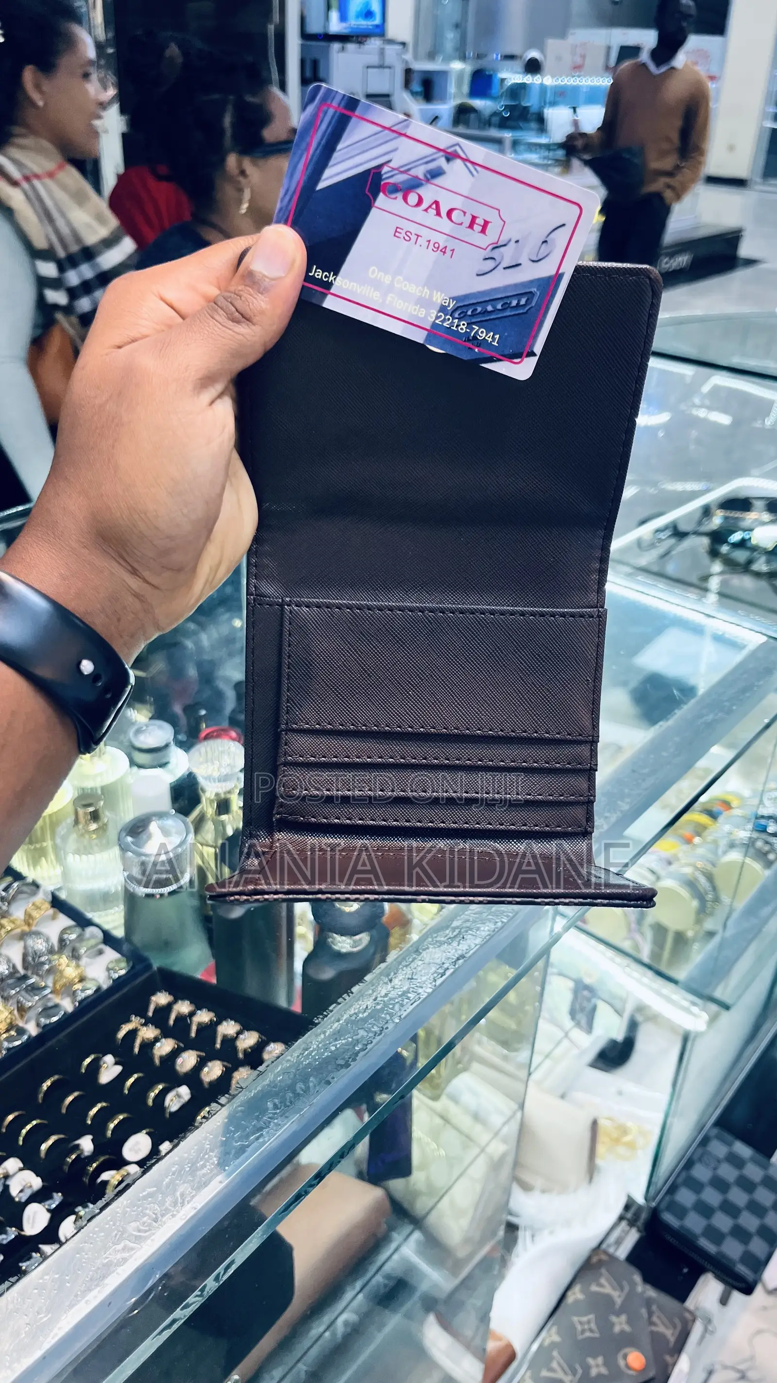 Original Leather Coach Mini Wallet